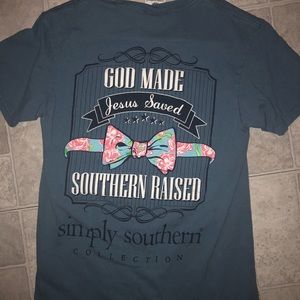 Navy Blue Simply Southern Tee‼️
